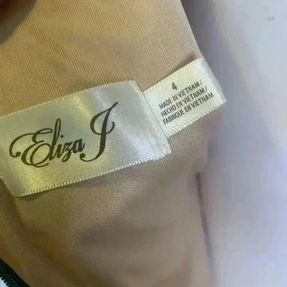 Eliza J Dress Womens 4 Black Lace Overlay Knee Length Event Party Sheath #304 - Picture 11 of 12